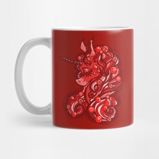 Frosted Cranberry Unicorn Mug